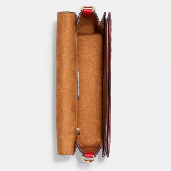 NWT Coach Morgan Shoulder Bag in Signature Leather - Electric Red - Picture 5 of 8